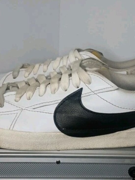 Nike Blazer \'77 Jumbo Low White Black Size 13 Pre-owned Good Vintage